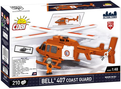 KLOCKI COBI 26627 Samolot Bell 407 Coast Guard ACTION TOWN 210 El.