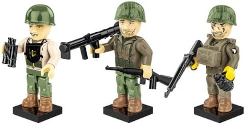 KLOCKI COBI 2058 FIGURKI Amerykańscy żołnierze HC WWII  33 EL.