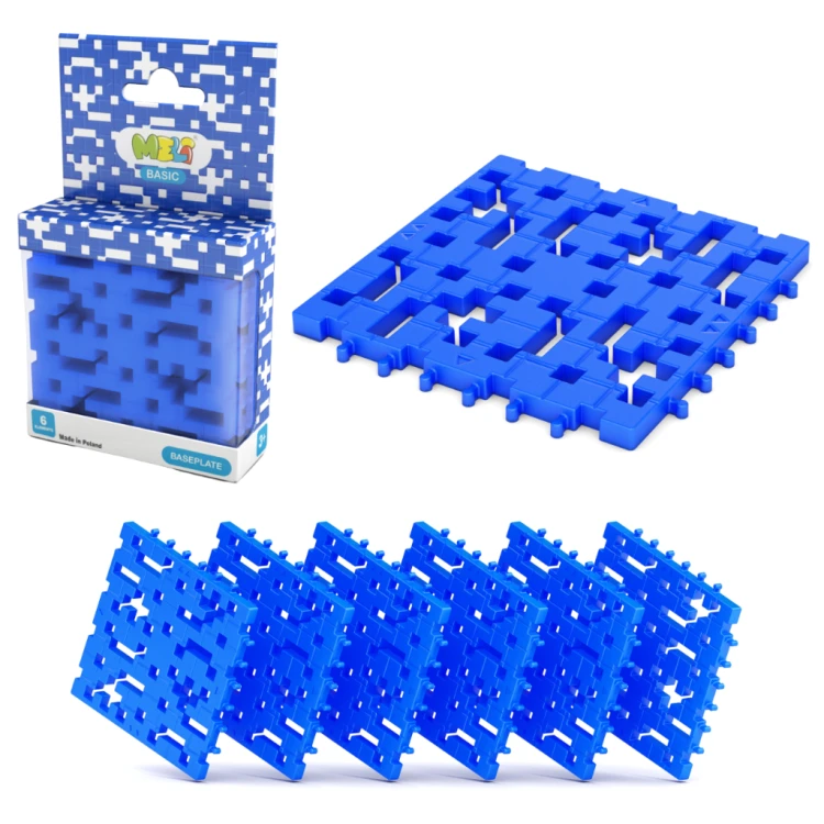 KLOCKI MELI 50084 Płytka Konstrukcyjna Basic Baseplate Blue 6 sztuk