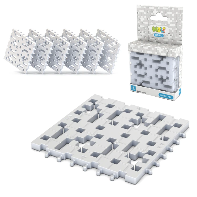KLOCKI MELI 50085 Płytka Konstrukcyjna Basic Baseplate Gray 6 sztuk