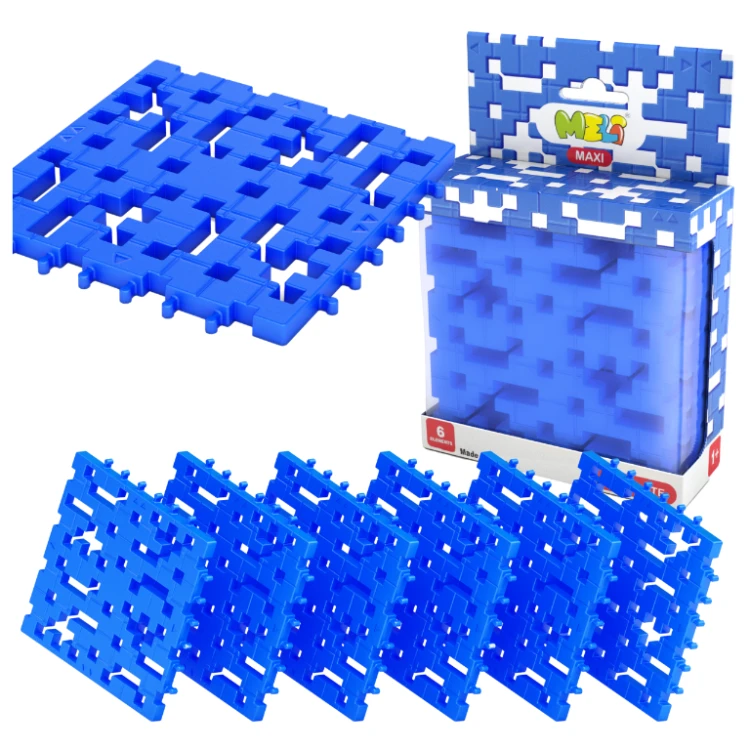 KLOCKI MELI 50429 Płytka Konstrukcyjna Maxi Baseplate Blue 6 sztuk