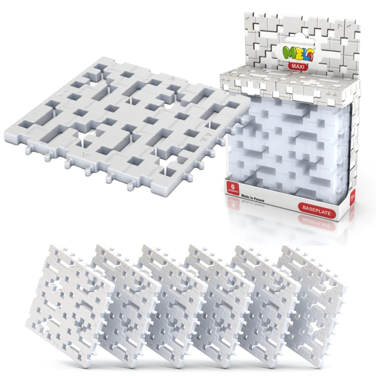 KLOCKI MELI 50440 Płytka Konstrukcyjna Maxi Baseplate Gray 6 sztuk