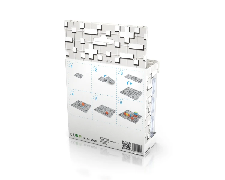 KLOCKI MELI 50440 Płytka Konstrukcyjna Maxi Baseplate Gray 6 sztuk