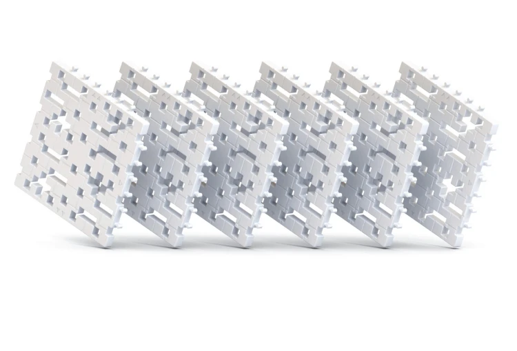 KLOCKI MELI 50440 Płytka Konstrukcyjna Maxi Baseplate Gray 6 sztuk