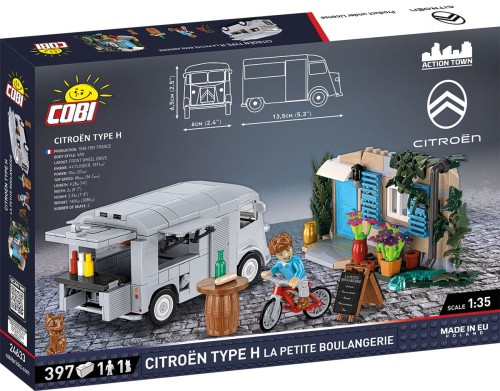 KLOCKI COBI 24633 Samochód CITROËN TYPE H (1947-1981) LA PETITE BOULANGERIE ACTION TOWN CITROEN 397 El.