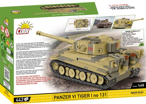KLOCKI COBI 2734 Czołg PANZER VI TIGER I nr 131 HC WW2 442 El.