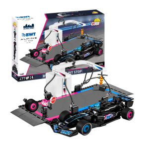 KLOCKI COBI 1685 BWT Alpine F1 Pit Stop z bolidem ACTION TOWN 477 EL.