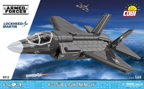 KLOCKI COBI 5912 SAMOLOT Myśliwiec wielozadaniowy F-35B® Lightning II ARMED FORCES 600el.