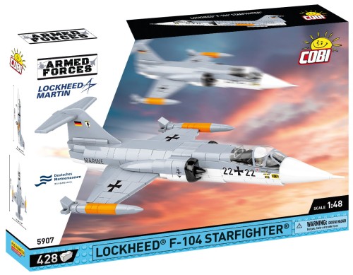 KLOCKI COBI 5907 SAMOLOT Myśliwiec Lockheed F-104 Starfight ARMED FORCES 420el.
