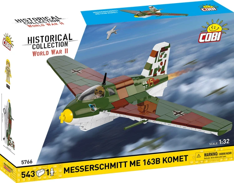 KLOCKI COBI 5766 Samolot Myśliwiec Messerschmitt Me 163B Komet HISTORICAL COLLECTION WWII 543.el