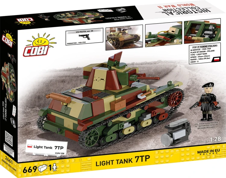 KLOCKI COBI 2661 Lekki Polski Czołg 7TP HC  WWII 665.el