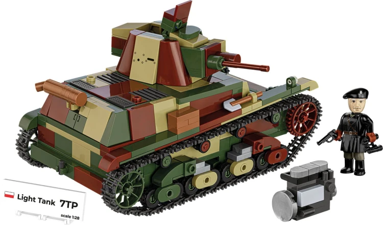 KLOCKI COBI 2661 Lekki Polski Czołg 7TP HC  WWII 665.el