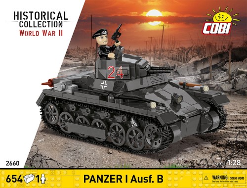 KLOCKI COBI 2660 Czołg Niemiecki Panzer I WWII HC Francja 1940 654el