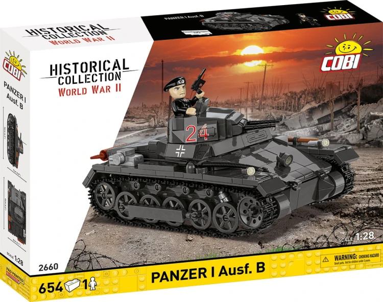 KLOCKI COBI 2660 Czołg Niemiecki Panzer I WWII HC Francja 1940 654el