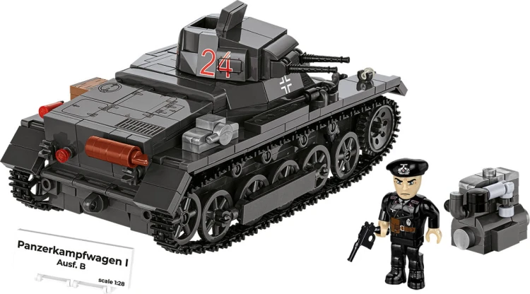KLOCKI COBI 2660 Czołg Niemiecki Panzer I WWII HC Francja 1940 654el