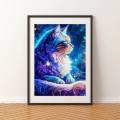 MOZAIKA DIAMENTOWA - KOT ASTRALNY KSIĘŻYCOWY