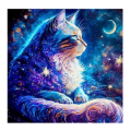 MOZAIKA DIAMENTOWA - KOT ASTRALNY KSIĘŻYCOWY