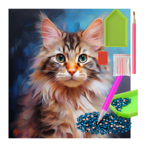 MOZAIKA DIAMENTOWA -  KOT PORTRET