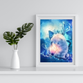 MOZAIKA DIAMENTOWA - KOTEK Z KWIATKIEM MAGICZNYM