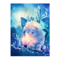 MOZAIKA DIAMENTOWA - KOTEK Z KWIATKIEM MAGICZNYM