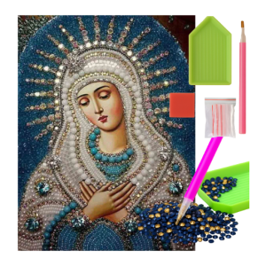 MOZAIKA DIAMENTOWA - OBRAZKI ŚWIĘTE MATKA BOSKA 7D NIEBIESKA