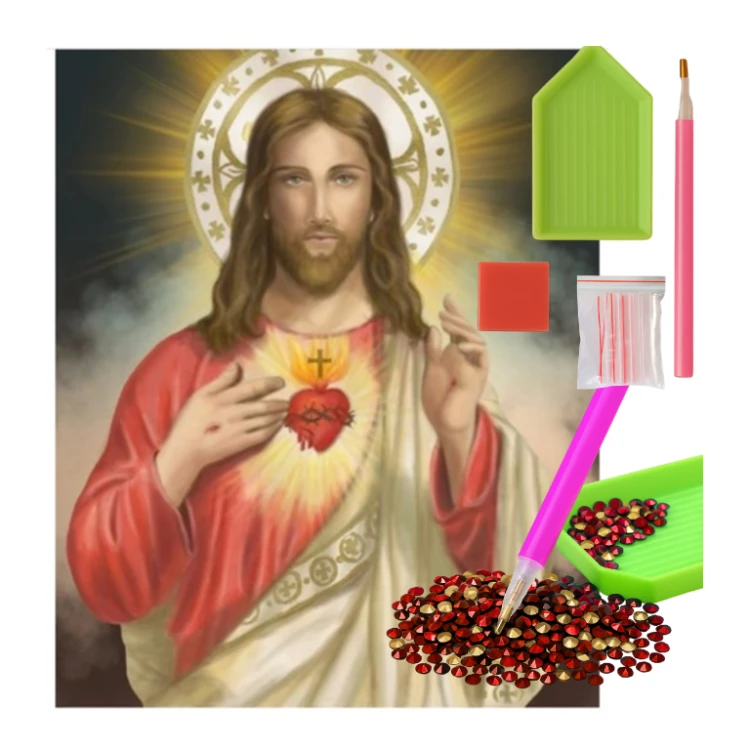 MOZAIKA DIAMENTOWA - OBRAZKI ŚWIĘTE JEZUS Z SERCEM