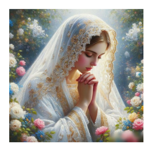 MOZAIKA DIAMENTOWA - OBRAZKI ŚWIĘTE MARYJA MODLĄCA SIĘ W OGRODZIE