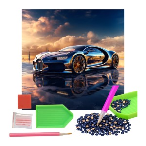 MOZAIKA DIAMENTOWA - AUTO BUGATTI CHIRON O ZMIERZCHU