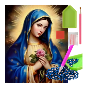 MOZAIKA DIAMENTOWA - ŚWIĘTE OBRAZKI MARYJA Z RÓŻĄ