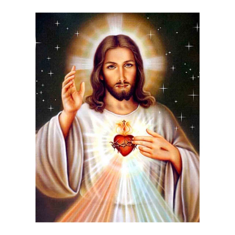 MOZAIKA DIAMENTOWA - ŚWIĘTE OBRAZKI JEZUS CHRYSTUS -SERCE
