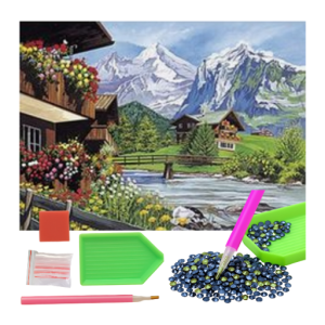 MOZAIKA DIAMENTOWA - DOMKI W GÓRACH NAD POTOKIEM