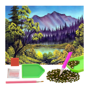 MOZAIKA DIAMENTOWA -  GÓRSKI KRAJOBRAZ RYSUNEK