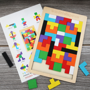 UKŁADANKA DREWNIANA TETRIS KLOCKI 40 EL.