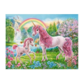 MOZAIKA DIAMENTOWA -  JEDNOROŻCE RÓŻOWE W TĘCZOWYM OGRODZIE [PLASTYCZNE]