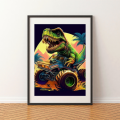 MOZAIKA DIAMENTOWA - DINOZAUR T-REX NA MONSTER TRUCKU
