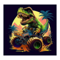 MOZAIKA DIAMENTOWA - DINOZAUR T-REX NA MONSTER TRUCKU