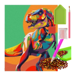 MOZAIKA DIAMENTOWA - DINOZAUR TYRANOZAUR W KOLORACH