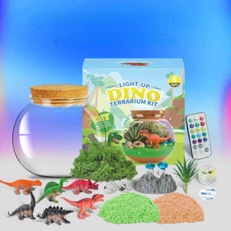KULA TERRARIUM ŚWIECĄCE Z DINOZAUREM