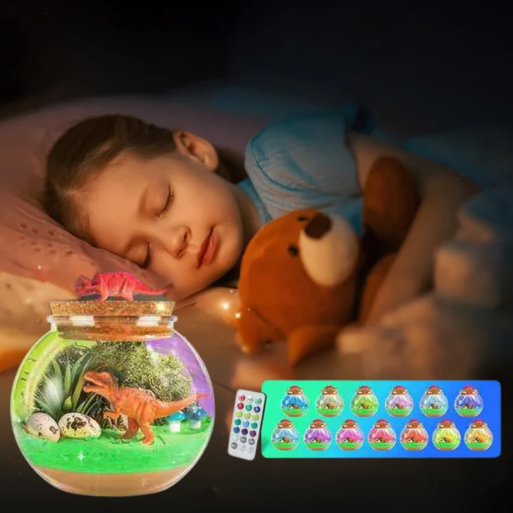 KULA TERRARIUM ŚWIECĄCE Z DINOZAUREM
