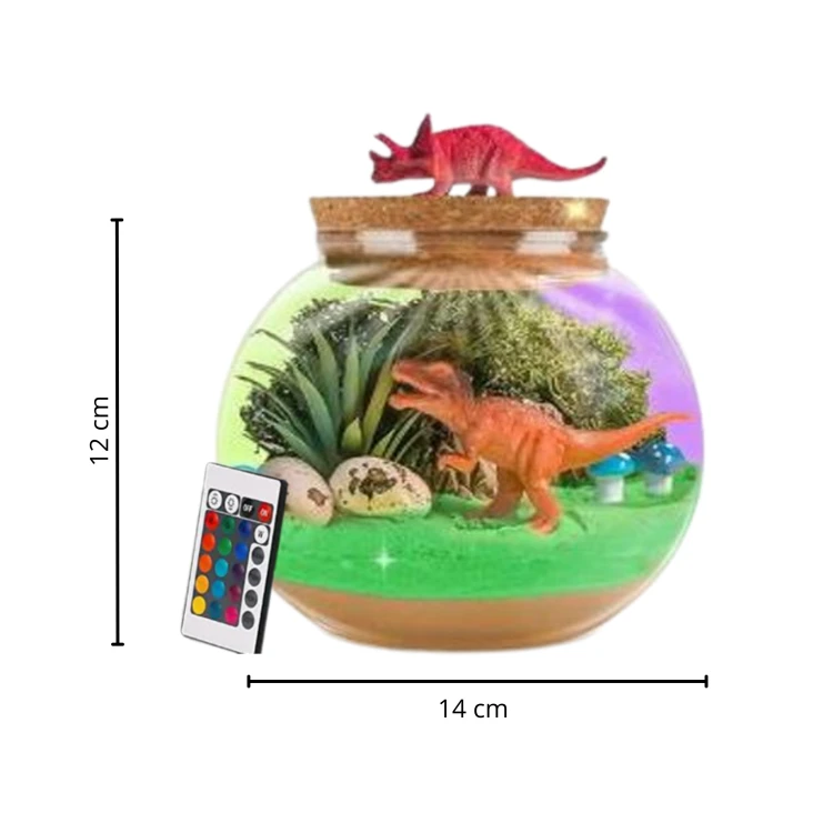 KULA TERRARIUM ŚWIECĄCE Z DINOZAUREM