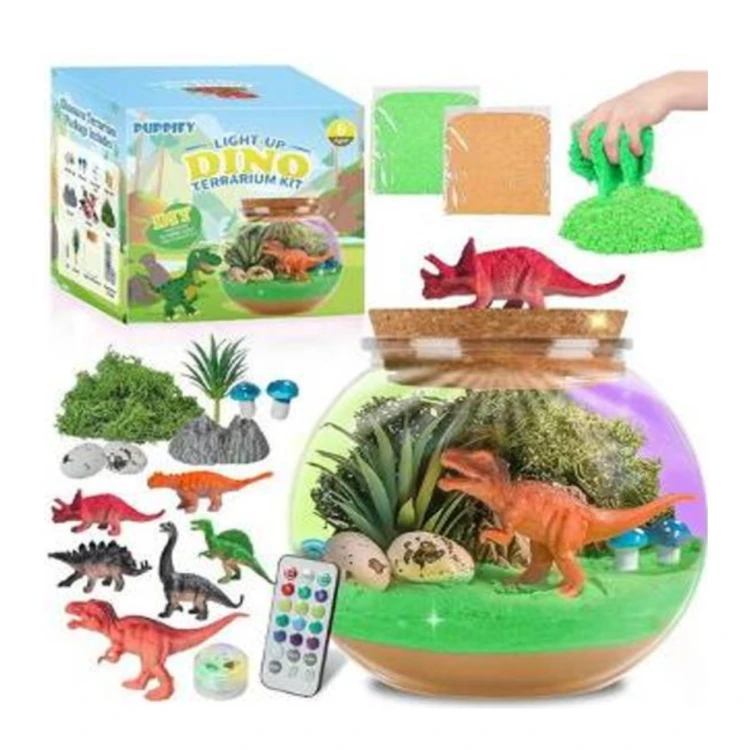 KULA TERRARIUM ŚWIECĄCE Z DINOZAUREM