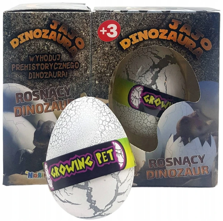 DINOZAUR ROSNĄCY W JAJKU MAŁY
