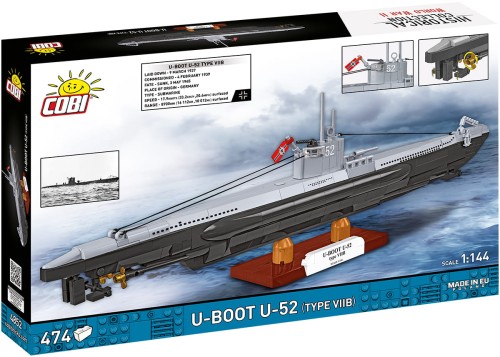KLOCKI COBI 4852 Łódź podwodna HC WW2 474 El.
