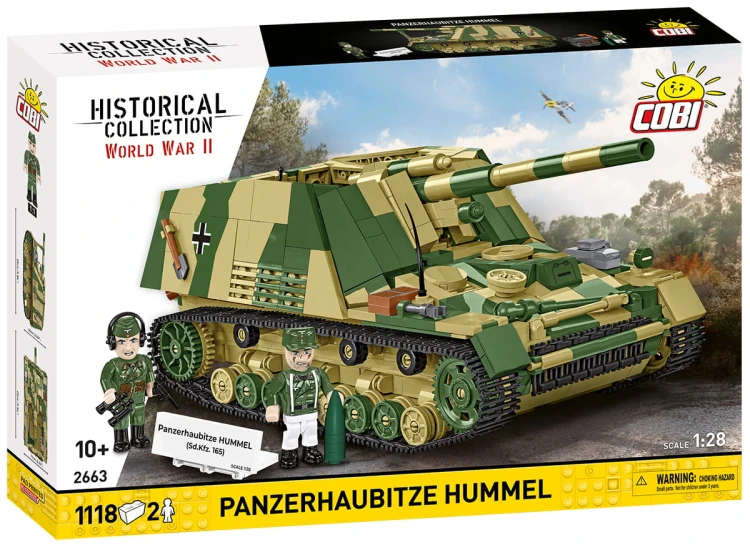 KLOCKI COBI 2663 Działo samobieżne „Trzmiel”  Panzerhaubitze HUMMEL HC  WWII 1118.el