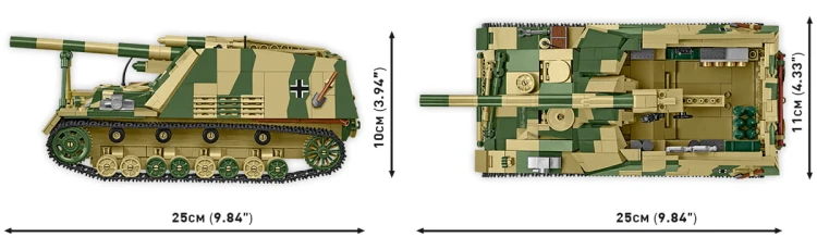 KLOCKI COBI 2663 Działo samobieżne „Trzmiel”  Panzerhaubitze HUMMEL HC  WWII 1118.el