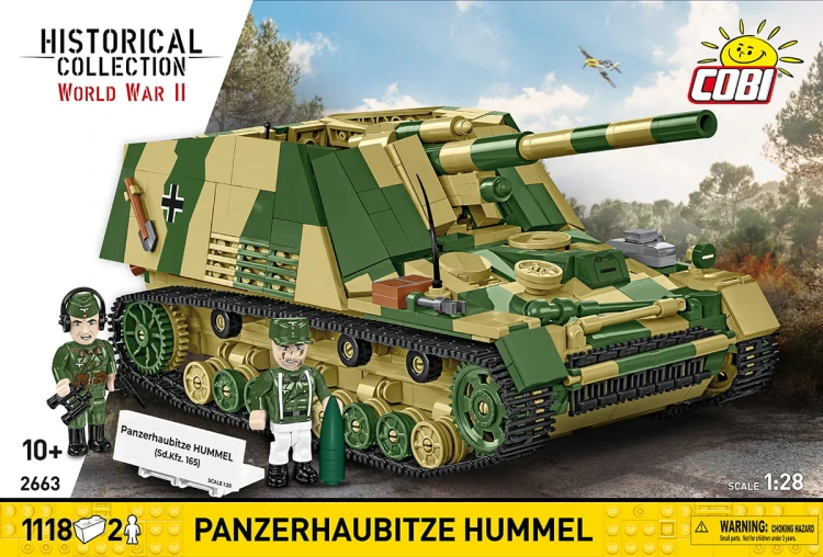 KLOCKI COBI 2663 Działo samobieżne „Trzmiel”  Panzerhaubitze HUMMEL HC  WWII 1118.el