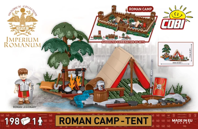 KLOCKI COBI 20078 Rzymski obóz wojskowy Roman Camp-Tent HC IMPERIUM ROMANUM 199 El.