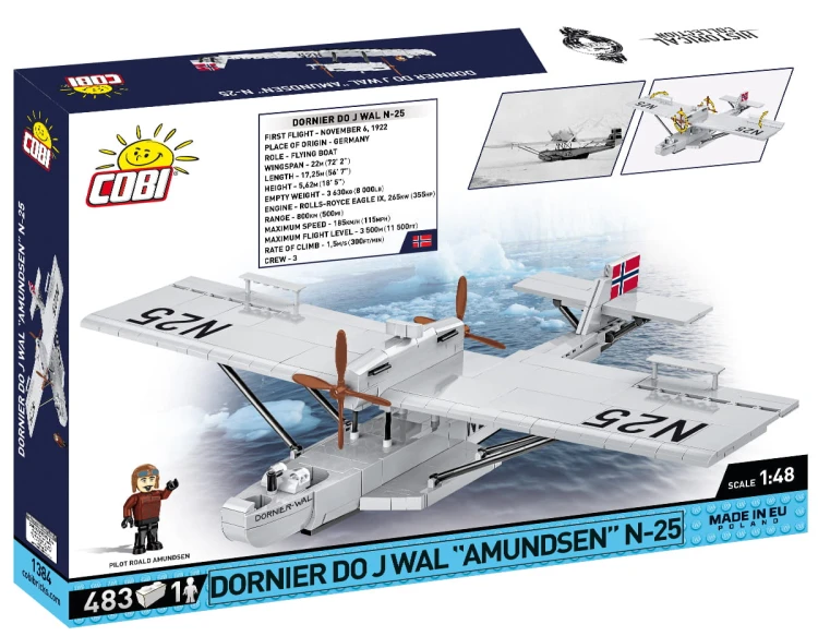 KLOCKI COBI 1384 Samolot Dornier Do J Wal ““Amundsen”“ N-25 HC 483 EL.