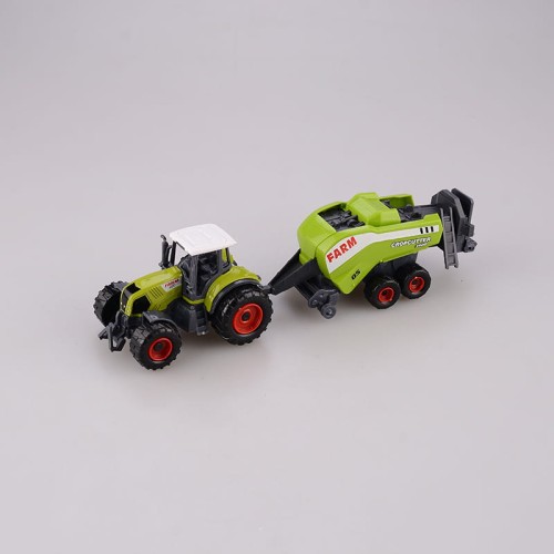 Traktor Metalowy z przyczepą 3 szt.