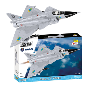 KLOCKI COBI 5915 SAMOLOT Myśliwiec Saab JA 37 Viggen ARMED FORCES 881el.